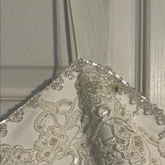 Elegant White Wedding Dress Size 12W, 006 - Picture 4 of 10